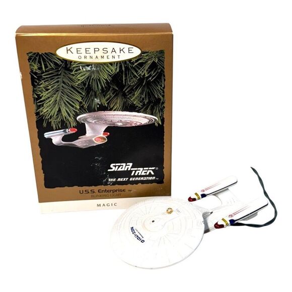 Hallmark Set 3 Star Trek USS Enterprise Galileo Klingon Ship Magic Motion Sound - Picture 4 of 5